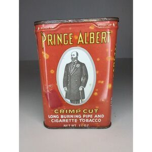 VINTAGE Prince Albert CRIMP CUT Long Burning‎ Tobacco 1.5 Oz Tin Can  Empty